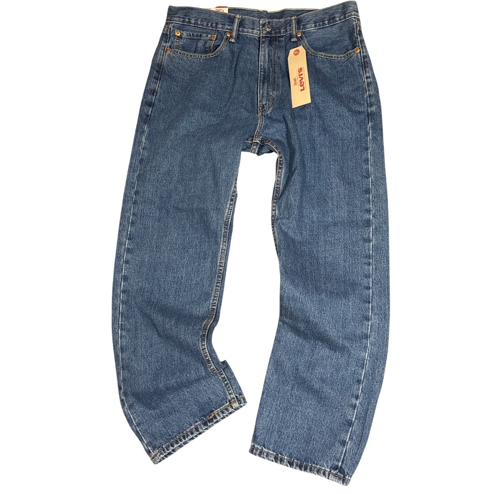NWT Levi's 505 Regular Fit Jeans Mens 36x30 Medium Wash Straight Leg Denim